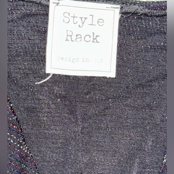 NWT Style Rack Women’s Bronze Metallic High Low Bat Wing Sleeve Dress Size S - Picture 10 of 11